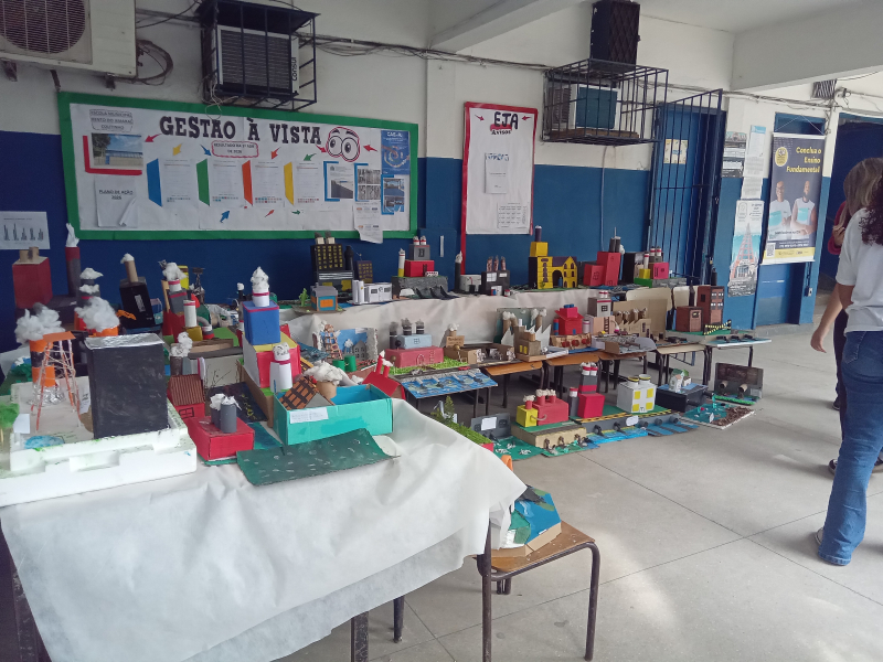 Exposição de maquetes sobre Revolução Industrial do 8º ano do Ensino Fundamental II.