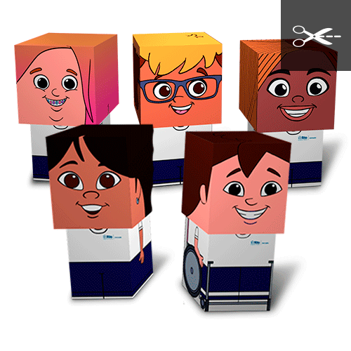 Paper Toy - Personagens Rioeduca
