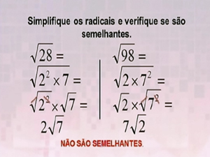 Aula 21 – Operações com radicais