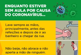 Enquanto estiver sem aula por causa do coronavírus - infográfico