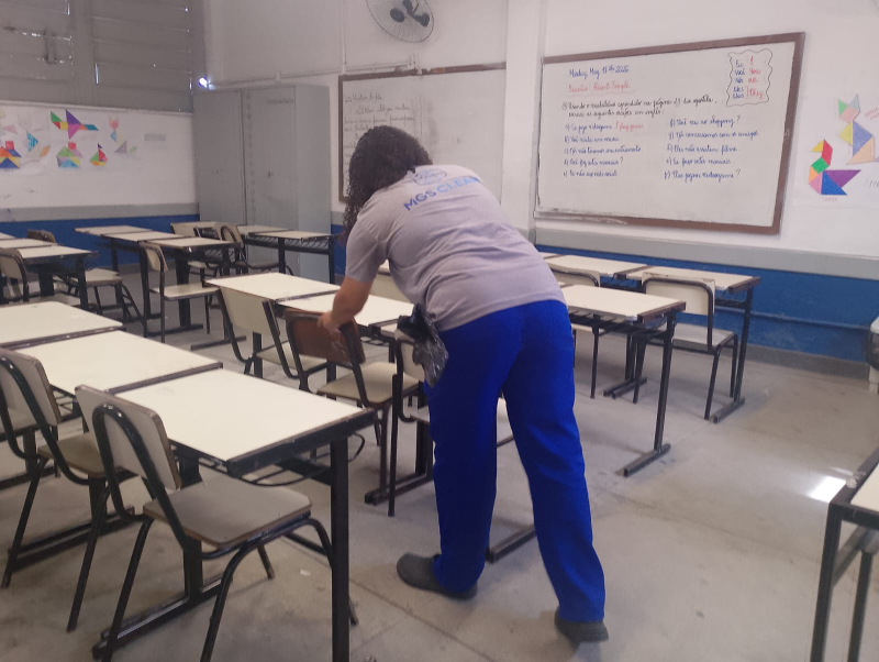 Evidências de limpeza.
