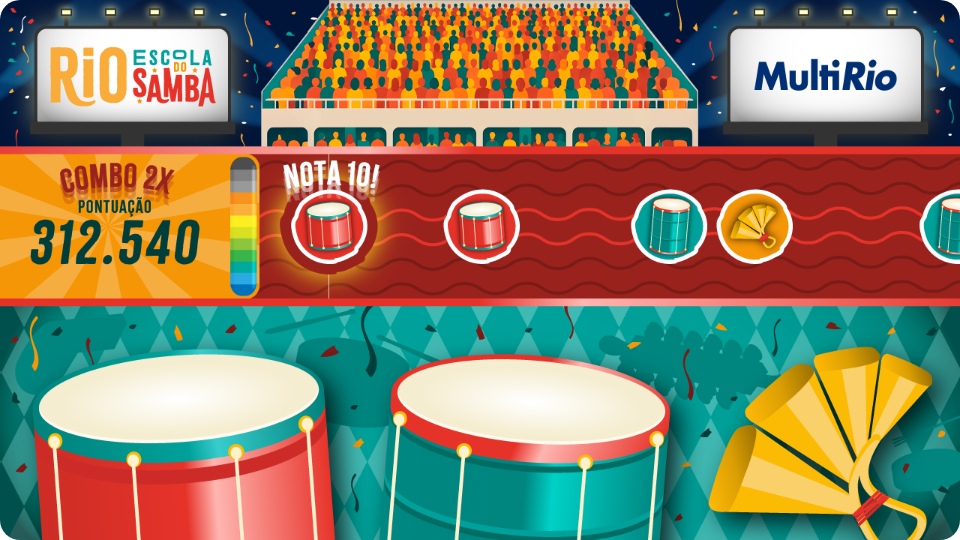 Imagem do jogo 'Mestre do Samba'.